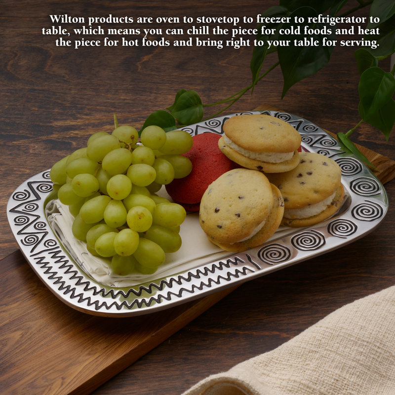 Wilton Armetale Reggae Rectangle Serving Tray, 13.5-Inch