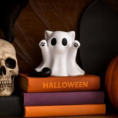 Halloween, fantôme, statue, figurines effrayantes mignonnes, décorations de bureau, mini-fantômes d'Halloween fantastiques, fantômes de chat pour la maison et le bureau