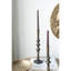 Porte-bougie sculptural en fer noir
