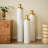  Metal Floor Vase, Tall Large Floor Vase With Honeycomb Hexagonal Design (Set Of 3)