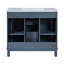 Meuble-lavabo de salle de bain avec lavabo supérieur, armoire à miroir bleu royal, armoire de rangement moderne avec 2 portes à fermeture douce et 2 tiroirs, meuble-lavabo simple