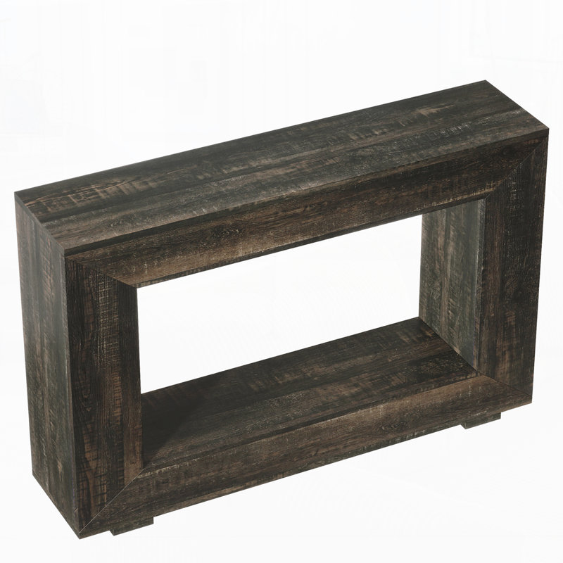 Farmhouse Console Table with Storage,Open Shelf, Black