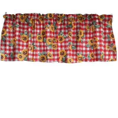 Sunflowers Print Window Valance