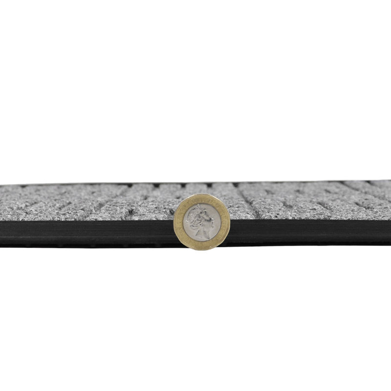 Non-Slip Geometric Indoor Doormat, Grey