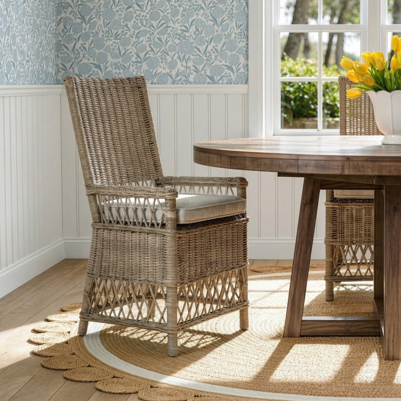 Lynnford 20'' H Cotton Blend Upholstered Armchair