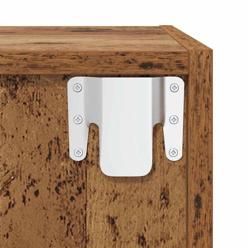 Wall TV Cabinet 4 Pcs 37 X 37 X 72 Cm, Old Wood