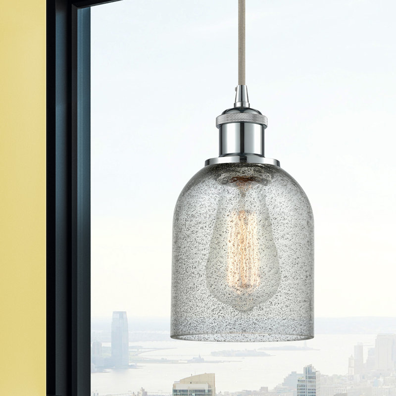 Odele 1 - Light Single Pendant, No Bulb Included, Charcoal, Polished Chrome