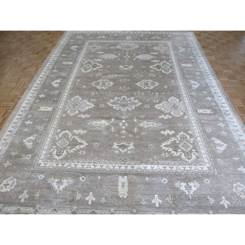 Tapis oriental en soie de bambou noué à la main 9 pi 9 po x 13 pi 8 po 5E6759D297B04DE4902B969A0DA70E06