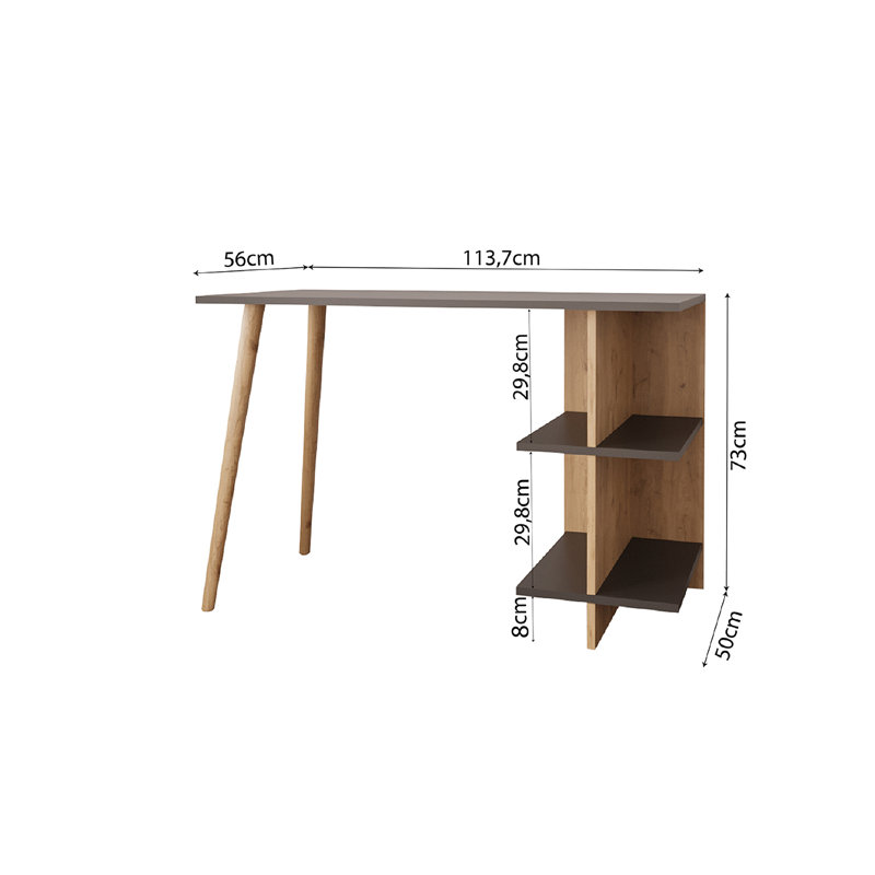 VIOLET Modular Writing Desk, Anthracite