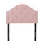 Tête de lit simple en rosé avec coutures en losange et garniture cloutée fine présentant une couture captivante élégante