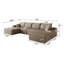 Canapé modulaire Cloud avec 1 repose-pieds (chameau)-865923153