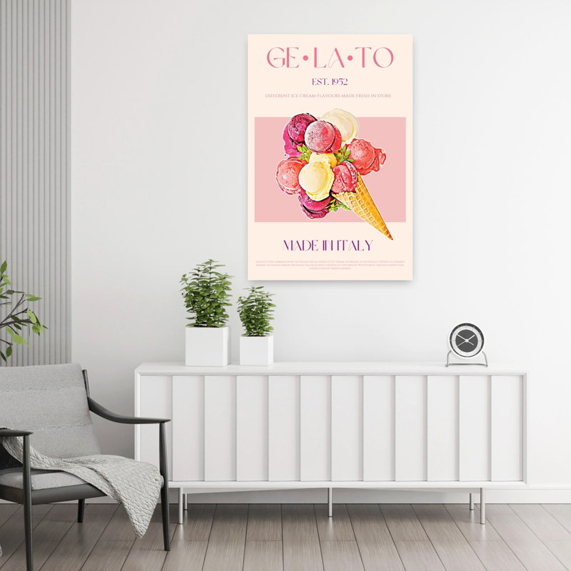 Art mural d'été, Sweet Italian Gelato, H 36 po x l 24 po