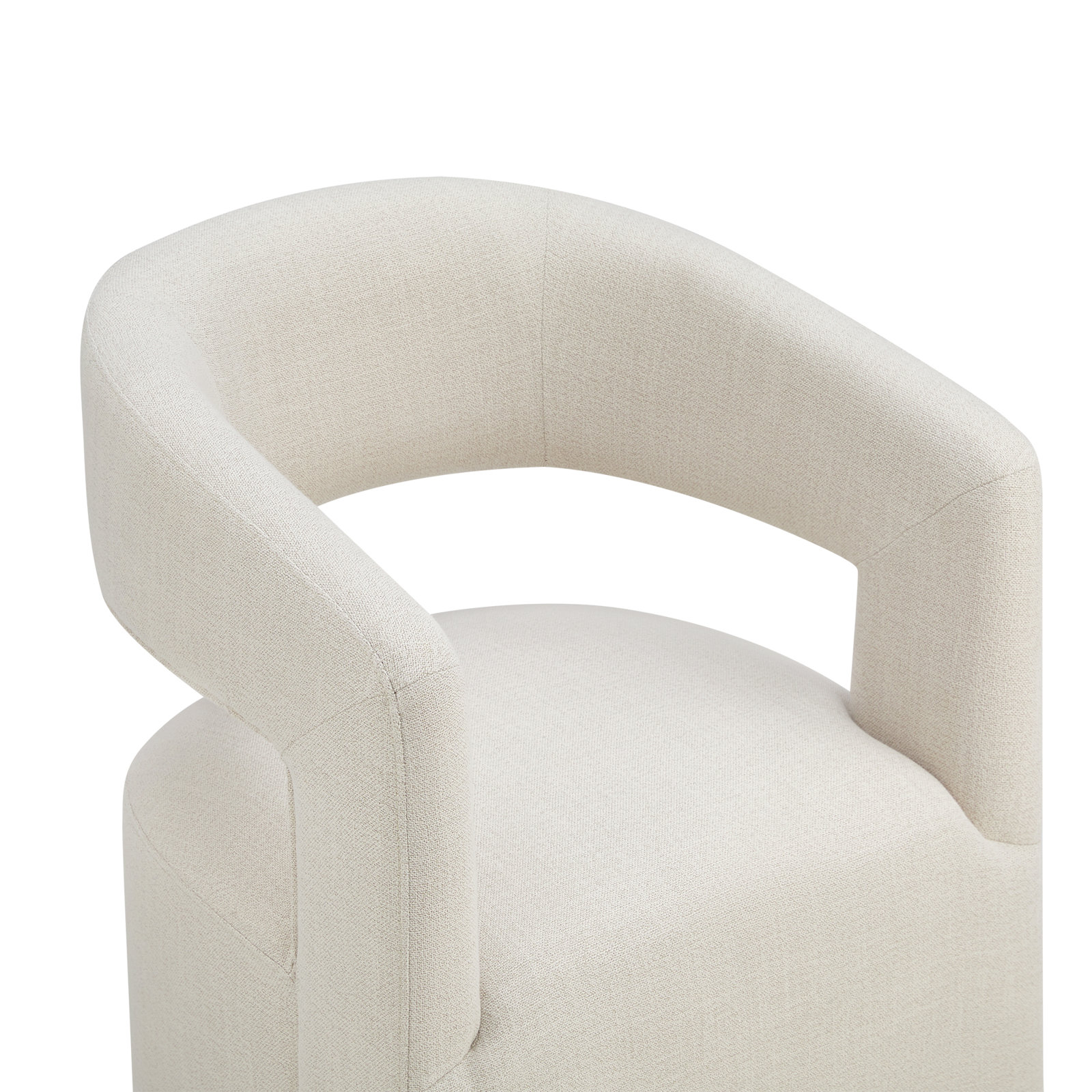 Upholstered Dining Chair, Off-White