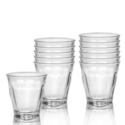 12 pièces 3,16 oz Ensemble de verres en verre trempé commercial lavable au lave-vaisselle