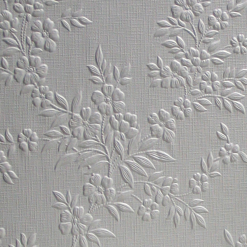 Papier peint embossé floral et botanique 33 'x 20,5 "Blume Original