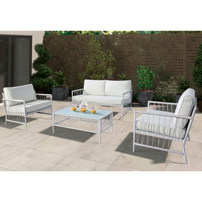 Lior 4-Piece Outdoor Conversation Set With Cushions