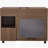2 IN 1 Multi-use Cat Litter Box Enclosure, Modern Walnut Side Table with Storage, Buffet Casanova Side Board