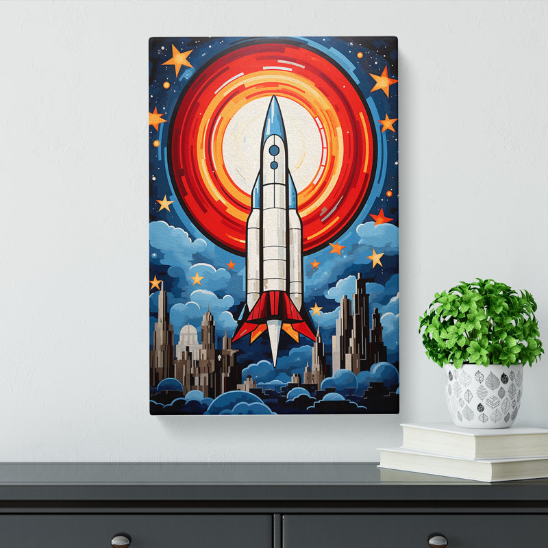 Rocket Expressionism - Wrapped Canvas, 50cm H x 35cm W x 3cm D