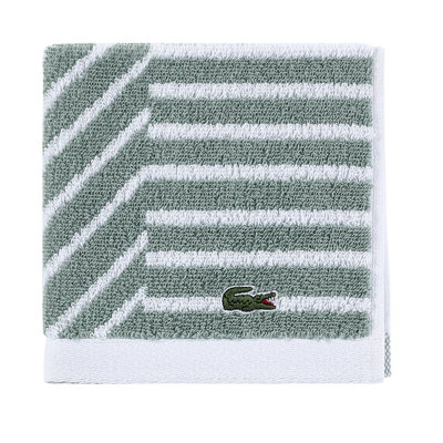 Essuie-mains en coton Lacima Guethary Supima, conception graphique réversible, chiffon doux, très absorbant et peu pelucheux avec logo brodé de crocodile, aloès