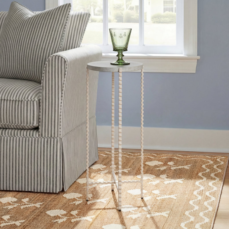Zoa 21.75'' Tall End Table, Black Granite/Gold