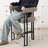 24" Upholstered Tweed Solid Back Counter Stool-1987020180