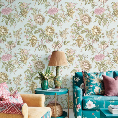 Blooming Garden Collection Oriental Garden Wallpaper Roll