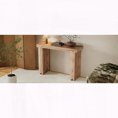 Console 45 po en bois de manguier massif (naturel)
