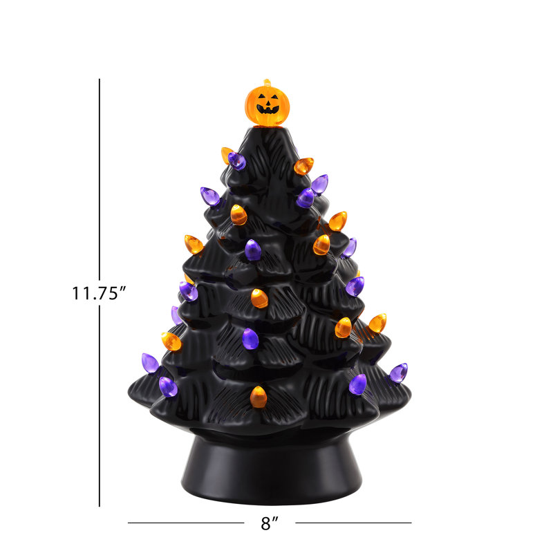 Mr. Halloween 11.6" Black Halloween Tree - Battery Operated