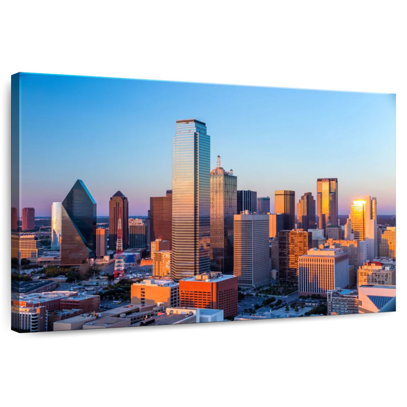Les gratte-ciel de Dallas par Sireci, H 16 po x l 24 po
