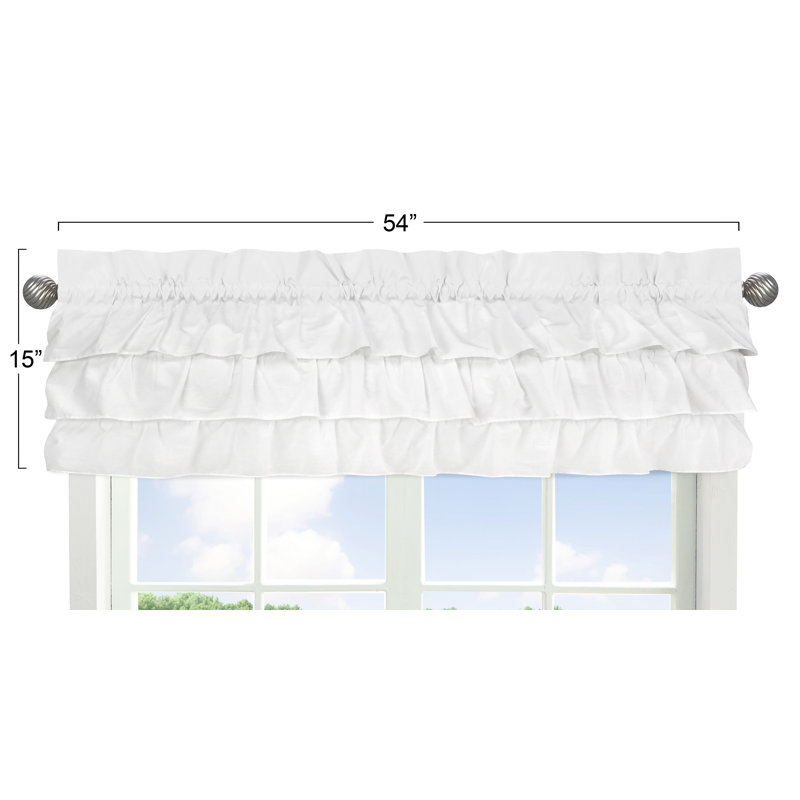 Harper 54" Window Valance, White