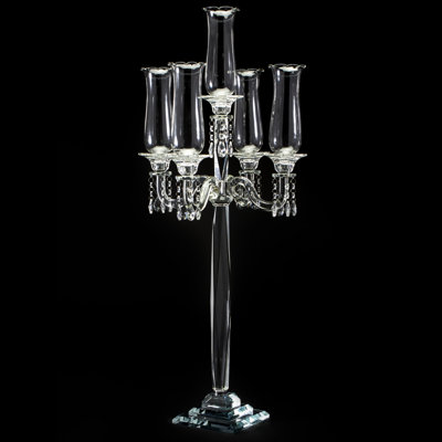 40'' H Glass Floor Candelabra
