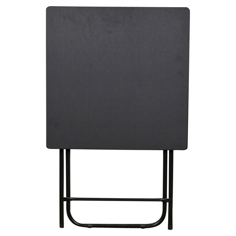 Hawkinsville Square Folding Table, 75cm H x 60cm W x 60cm D, Black