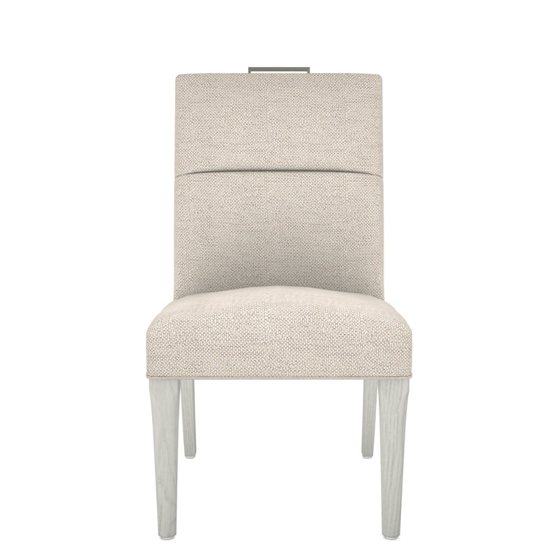 Thom Filicia Home Fabric Tight Back Side Chair, Casa Blanca, Impala Linen