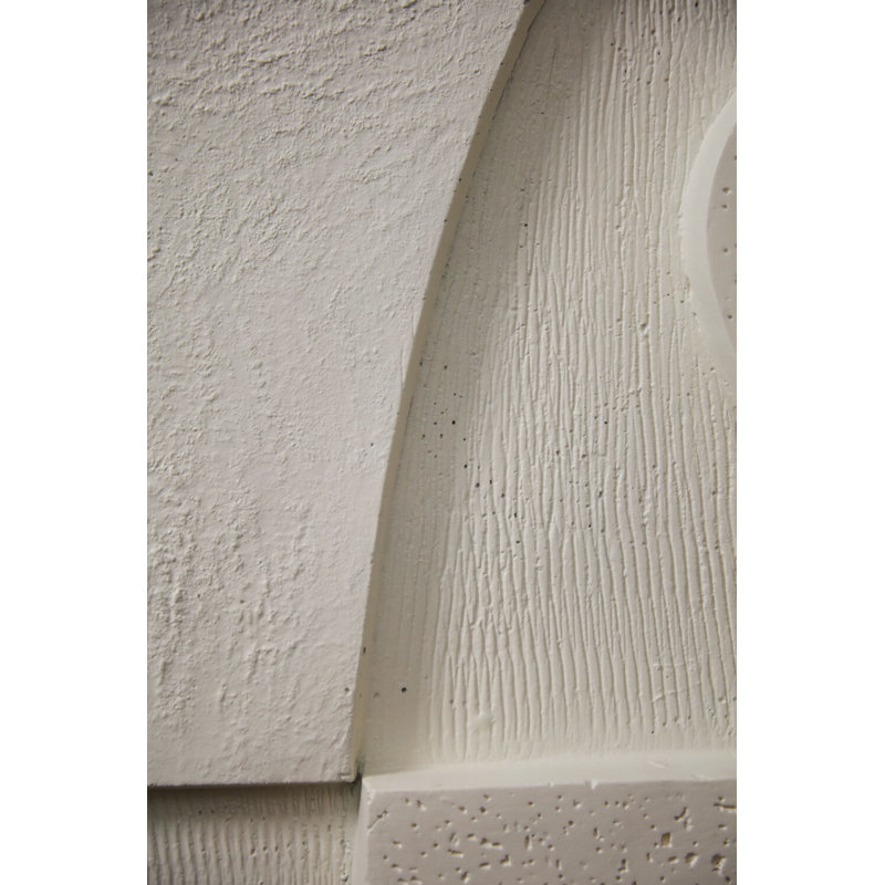White Ceramic Oneiro Wall Art with Carved Relief