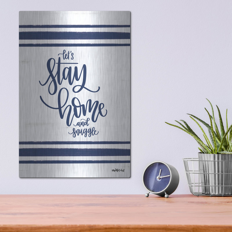 Luxe métal Art «Let's Stay Home» par imperfect Dust