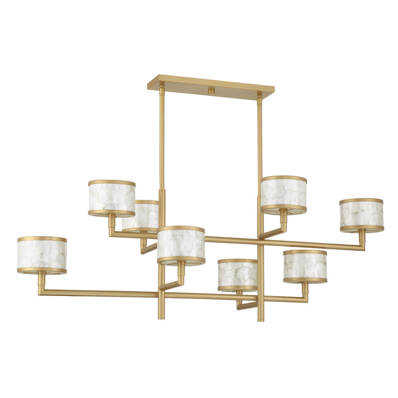  Mariquita 8-Light Chandelier in Spun Gold by Breegan Jane