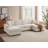 Kujtesa 118.11" W 3-Piece Corduroy & Chenille U-Shaped Sectional-144639207