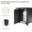 Wicker/Rattan 6 - Person Seating Group with Cushions & 60,000 BTU Fire Pit-2110638497