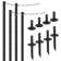 10 FT Outdoor String Light Poles for Backyard, 4-Pack, Bistro String Light Poles Includes 100 ft. of G40 LED Bulb Lights, Poles Extends up to 10 FT