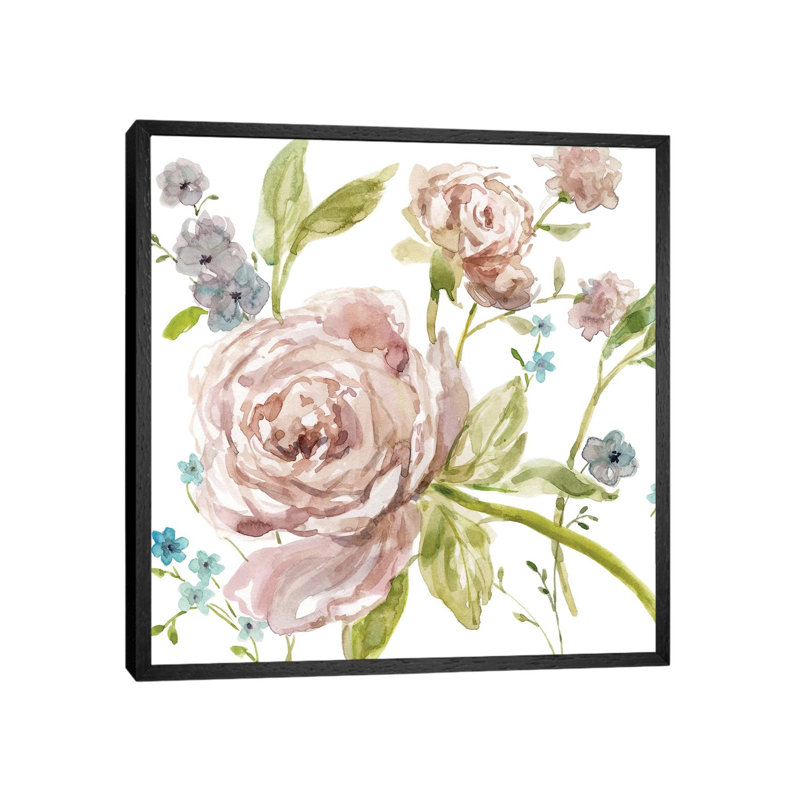 Summer Whisper I by Carol Robinson - Painting on Canvas, Black Framed, 66.04 cm H x 66.04 cm W