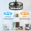 Ventilateur de plafond intérieur en cage fermé à 7 pales 20 pouces avec télécommande Mariellen