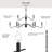 Pilar Two-Tier Nine-Light Matte Black Chandelier-127380321