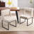 Markque 18.3" H Boucle/Linen Upholstered Parsons Chair with Metal Frame-1421869100