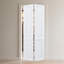 Porte artisanale moderne de 3/4 po d'épaisseur 28 po X 79 po Porte pliante en MDF blanc uni avec trousse de quincaillerie-132739789-132760708-132760710