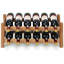 12 Bottle Solid Wood Tabletop Wine Bottle Rack-241828555