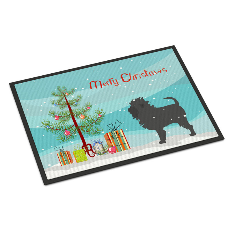 Tapis de porte d’intérieur anti-dérapant affenpinscher, Rectangle 2 pi x 3 pi