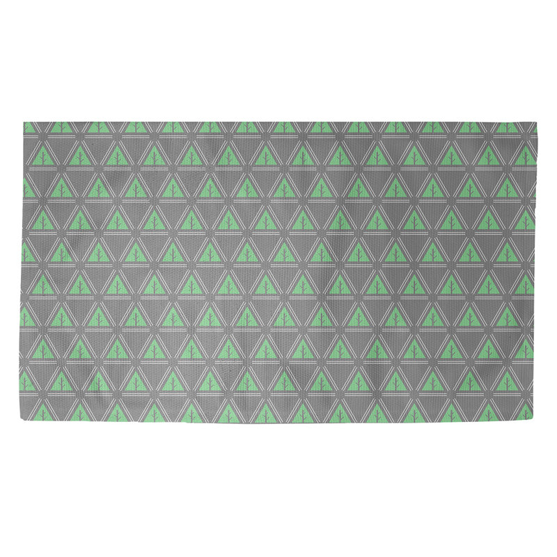Tapis de zone grise trees minimaliste Barbra, Rectangle 3 pi x 5 pi