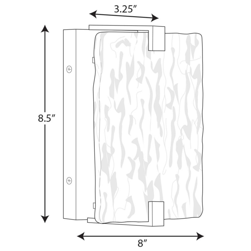 Traore LED Wallchiere, Alabaster Stone, Brushed Nickel