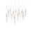 Kindjal 14 Light Crystal LED Multi-Light Pendant