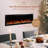 Ultra Thin Aerus Slim Recessed or Wall Mounted Electric Fireplace, Alexa/Wifi Enabled-102323150